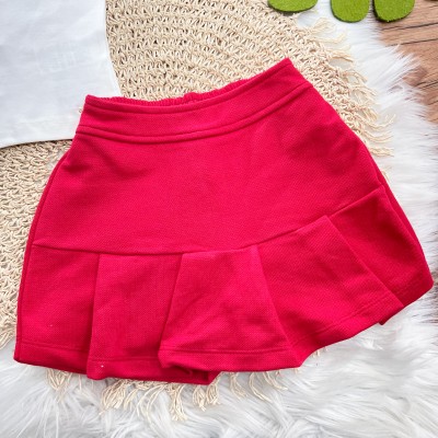 Conj. Blusa Cerejinhas e Short Saia - Off White e Vermelho